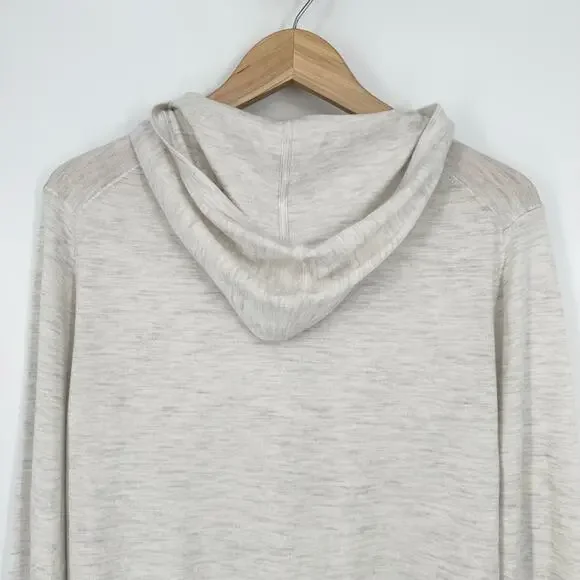 VINCE Men s Cashmere Wool Featherweight Pullover Hoodie Hooded Sweater Gray Sweaters